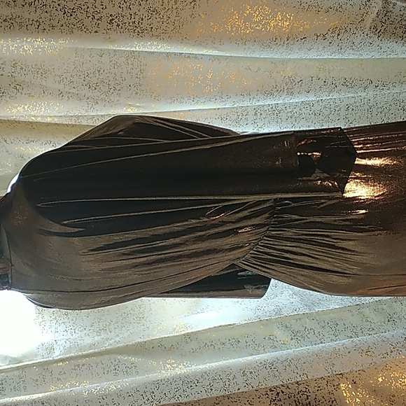 Zara Dresses Zara Metallic Bronze Midi Poshmark